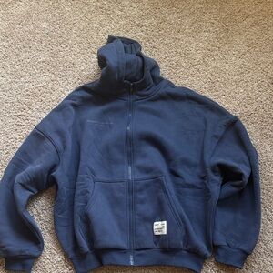 Comfrt Navy Blue Zip-Up Hoodie